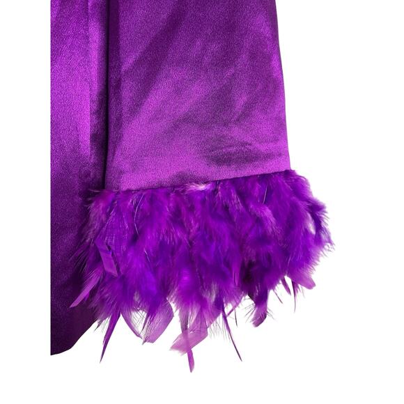 Bronx and Banco Odessa Silk Feathered Mini Blazer Dress Cocktail Party Sz 2 - Picture 6 of 12